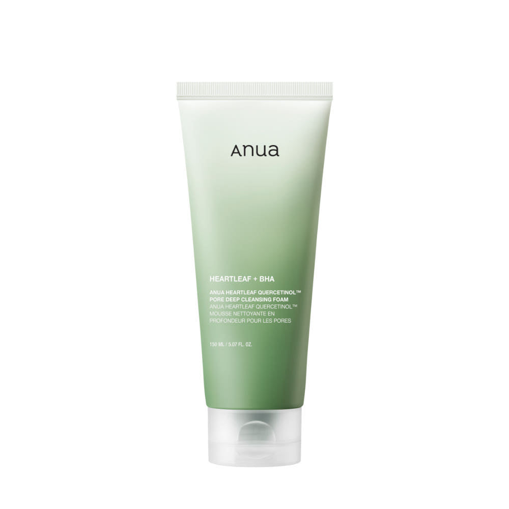 Anua Heartleaf Quercetinol Pore Deep Cleansing Foam · 150 ml — incluido en Pack Poros y textura